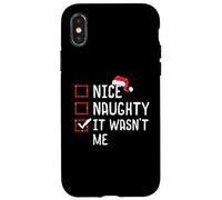 Bella Naughty It Wasn't Me Lista di Natale Custodia per iPhone X/XS