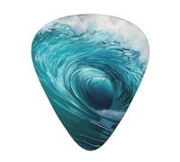 Bella Ocean Onde Stampa Organizer Scatola di Immagazzinaggio Spessore Diverso Chitarra Plettri Per Chitarra