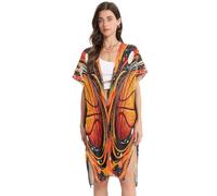 Bella Opera d'Arte Gialla Dell'acquerello di Pallacanestro Copricostume da Spiaggia da Donna,Vestito Estivo Lungo e Leggero per Costumi da Bagno