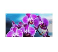 Bella orchidea grande striscione da appendere alla parete sfondo banner festa di compleanno fondali per Capodanno, laurea, matrimonio, festa di compleanno, decorazione, 120 x 60 cm