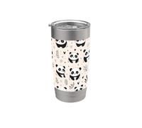 Bella Panda Pattern Cute Panda Bicchiere termico in acciaio inox doppia parete
