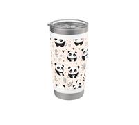 Bella Panda Pattern Cute Panda Bicchiere termico in acciaio inox doppia parete
