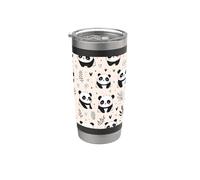 Bella Panda Pattern Cute Panda Bicchiere termico in acciaio inox doppia parete