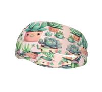 Bella pianta grassa alla moda sportiva assorbe il sudore fascia per corsa fitness elastico traspirante per tutte le stagioni uso