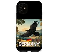 Bella preda tedesca di uccelli grafica con la natura della Germania Custodia per iPhone 11