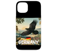 Bella preda tedesca di uccelli grafica con la natura della Germania Custodia per iPhone 13