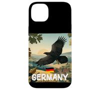 Bella preda tedesca di uccelli grafica con la natura della Germania Custodia per iPhone 14 Plus