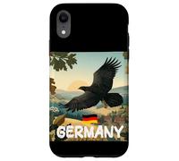 Bella preda tedesca di uccelli grafica con la natura della Germania Custodia per iPhone XR