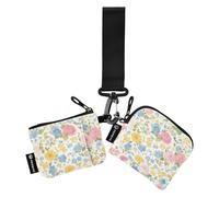 Bella Primavera Delle Donne Delle Carte Del Cambio Titolare Piccolo Portatile Card Organizer Borsa con Cerniera Tasca Monete per Signore Ragazze 2, bella primavera fiore, 1 size, Art Deco
