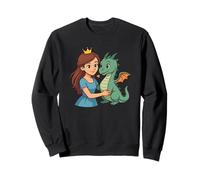Bella principessa con il suo costume drago per gli amanti delle fiabe Felpa