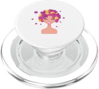 Bella ragazza con fiori capelli PopSockets PopGrip per MagSafe