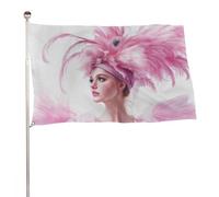 Bella Ragazza Rosa Vestito Bandiera 3x5 Ft Outdoor Giardino Bandiere Banner Decor Per Cortile Portico Prato Fattoria