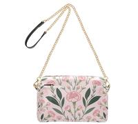 Bella Rosa Fiore di Garofano Moda Piccole Borse A Tracolla Per Le Donne In Pelle Vegana Delle Donne Casual Borse Impermeabile Borsa A Tracolla Per Viaggio