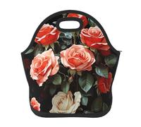 Bella rosa regalo borsa per il pranzo per donne uomini isolato Lunch Box impermeabile pranzo Tote Bag riutilizzabile pranzo Cooler Bag Portable Lunch Container per il lavoro ufficio picnic viaggio
