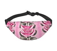 Bella rosa rosa Ragazzi grande marsupio da viaggio, borsa a tracolla da viaggio, adatto per godersi sport, corsa, ciclismo, viaggi, pesca