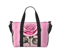 Bella rosa Rose Borsa da viaggio a tracolla da donna, borsa casual con cerniera, adatta per lavoro, viaggi, fitness, viaggi