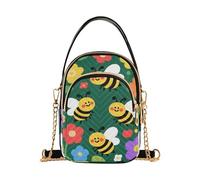Bella Safari Bee Flower trendy borse a tracolla con multi tasche borsa a mano per le signore