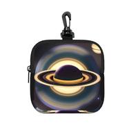 Bella Saturn - Piccola custodia impermeabile con cerniera, in neoprene, per auricolari, portachiavi