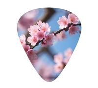Bella scatola portaoggetti con stampa di fiori di ciliegio, diversi spessori, plettri per chitarra acustica