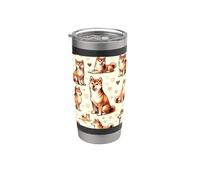 Bella Shiba Inu Pattern Shiba Inus Bicchiere termico in acciaio inox doppia parete