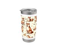 Bella Shiba Inu Pattern Shiba Inus Bicchiere termico in acciaio inox doppia parete