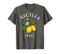 Bella Sicilia Italia Limoni Mediterraneo Agrumi Vintage Maglietta