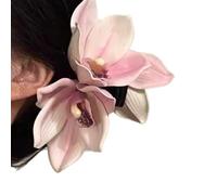 Bella simulazione orchidee fiore artiglio clip per le donne migliora con la vita come disegni di fiori per festival musicali