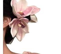 Bella simulazione orchidee fiore artiglio clip per le donne migliora con la vita come disegni di fiori per festival musicali