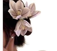 Bella simulazione orchidee fiore artiglio clip per le donne migliora con la vita come disegni di fiori per festival musicali
