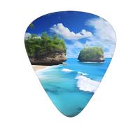 Bella spiaggia plettri per chitarra in formato sottile, medio e spesso, set da 12 pezzi, adatto per chitarra elettrica e vari strumenti