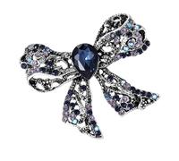 Bella spilla a farfalla con cristalli scintillanti, regalo per donne, formale spilla con fiocco cavo con strass brillanti per le donne accessori gioielli vintage in lega per le donne, One Size, come