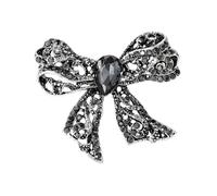 Bella spilla a farfalla con cristalli scintillanti, regalo per donne, formale spilla con fiocco cavo con strass brillanti per le donne accessori gioielli vintage in lega per le donne, One Size, come