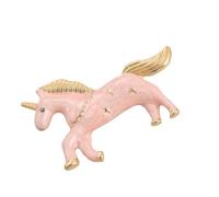 Bella spilla a forma di cavallo con corno singolo, spilla da bavero color macaron, elegante accessorio decorativo per borsa e cappello, spilla in lega dolce da sogno, Misura unica, come descritto