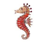 Bella spilla a forma di cavalluccio marino in lega, delicata opera d'arte, accessorio per donne amanti della moda spilla versatile, One Size, come descritto