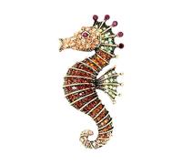 Bella spilla a forma di cavalluccio marino in lega, delicata opera d'arte, accessorio per donne amanti della moda spilla versatile, One Size, come descritto