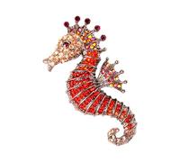 Bella spilla a forma di cavalluccio marino in lega, delicata opera d'arte, accessorio per donne amanti della moda elegante spilla, One Size, come descritto