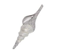 Bella spilla a forma di conchiglia con strass in lega di accento spilla da bavero alla moda distintivo per feste eventi mare fascino gioielli, One Size, come descritto