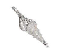 Bella spilla a forma di conchiglia con strass in lega di accento spilla da bavero alla moda per feste, eventi e outfit, Misura unica, come descritto