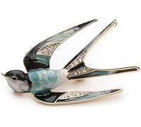 Bella spilla a forma di rondine con strass, spilla da bavero, gioiello da donna, trattamento intelligente