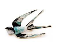 Bella spilla a forma di rondine di cristallo a forma di uccello, accessorio da donna, trattamento intelligente