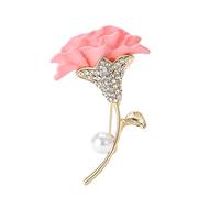 Bella spilla floreale in lega che simboleggia amore e rispetto, ideale per regali e accessori alla moda per la festa della mamma bouquet floreale tradizionale petto, One Size, come descritto