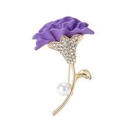 Bella spilla floreale in lega che simboleggia amore e rispetto, ideale per regali e accessori alla moda, spilla a forma di garofano, One Size, come descritto