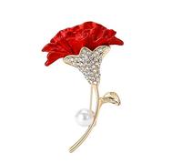 Bella spilla floreale in lega che simboleggia amore e rispetto, ideale per regali e accessori alla moda per la festa della mamma bouquet floreale tradizionale petto, One Size, come descritto