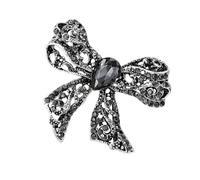 Bella spilla retrò a forma di fiocco con strass di cristallo, elegante gioiello accessorio per vestito mamma, sorella e amica, spilla con fiocco con strass, accessorio alla moda da donna, spilla da