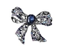 Bella spilla retrò a forma di fiocco con strass di cristallo, elegante gioiello accessorio per vestito mamma, sorella e amica, spilla con fiocco con strass, accessorio alla moda da donna, spilla da