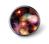 Bella spilla rotonda fuochi d'artificio spilla carina cappelli giacche decorazione personalizzata spilla abbigliamento gioielli accessori per festa di nozze regalo
