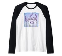 Bella Stagione di Giardinaggio con Questa Dichiarazione di Bacio alla Lavanda Maglia con Maniche Raglan