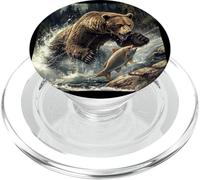 Bella stagione di pesca con questa fantastica grafica a forma di orso PopSockets PopGrip per MagSafe