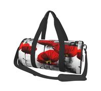 Bella stampa a inchiostro di fiori di papavero, Borsone da viaggio di grande capacità Borsa rotonda Borsa da viaggio sportiva Borsa da viaggio Borsa da fitness