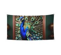 Bella stampa di pavone per interni ed esterni festivi festivi festivi festeggiamenti Halloween evento sfondo decorazione